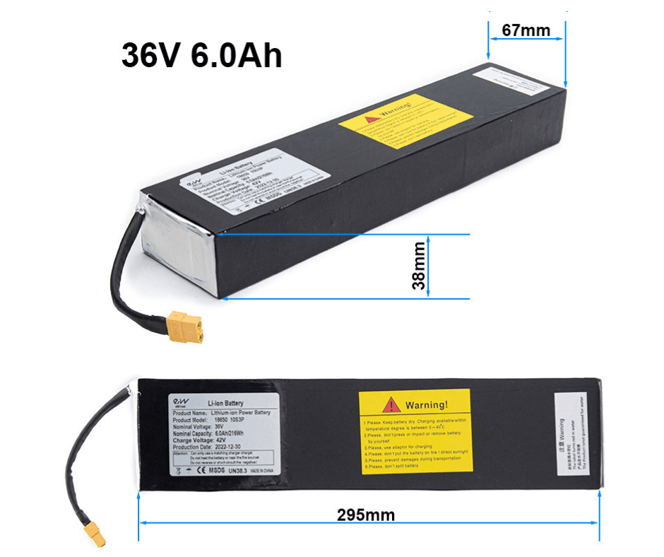 Batterie 6Ah 36v pour trottinette électrique pièces détachées