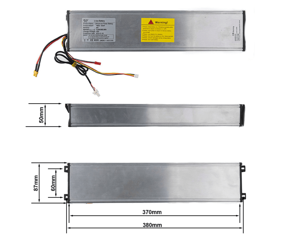 Batterie 12.8Ah 36v pour les copies de Xiaomi Pro pour trottinette électrique pièces détachées