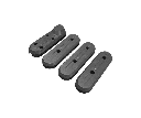 Lot de 4 caches vis roues Xiaomi M365 & M365 Pro - couleur noir