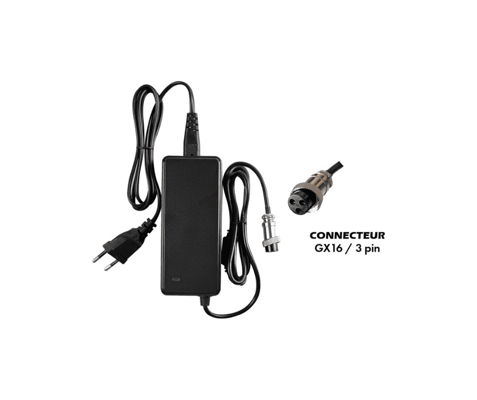 PACK Chargeur 36V ➡️ 42V _ 2A (connecteur XLR)