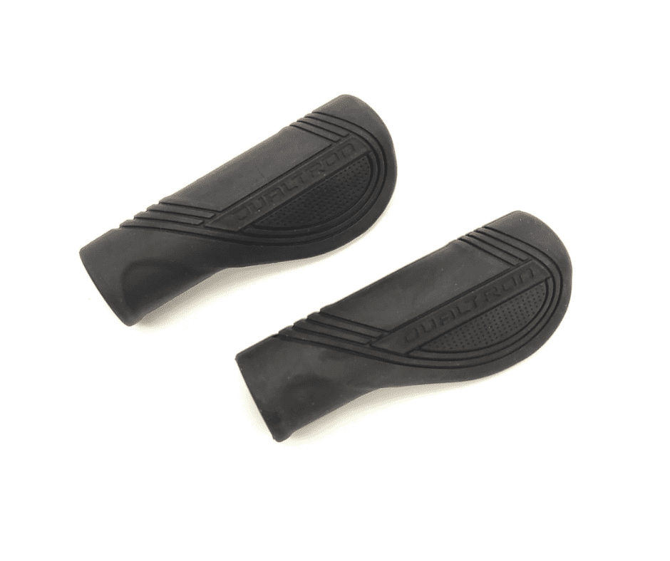 Poignées De Guidon VTT Double Densité - Lot De 2 - Longueur 128mm, Diamètre 22mm - Caoutchouc Kraton Antidérapant - Avec Clé